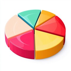 Poster - Colorful pie chart segments symbolizing data analysis and business metrics.