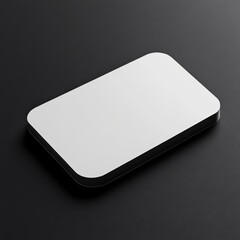 Aufkleber - Minimalist White Card on Black Background: Sleek, Modern, and Elegant Business Presentation