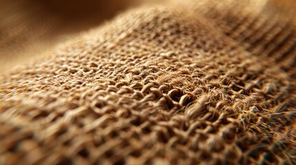 Poster - Detailed view reveals the intricate patterns of interwoven fibers in a cozy woven textile. The earthy tones emphasize the soft textures creating an inviting feel.