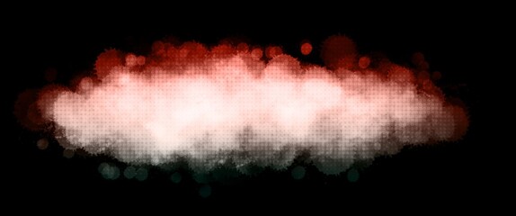 abstract green and orange cloud background with halftone texture
