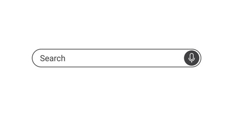 Poster - Simple search bar as part of user interface design. Vector illustration.
