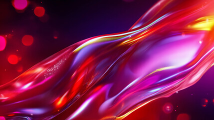 Poster - Vivid abstract background with flowing makeup textures for creative design