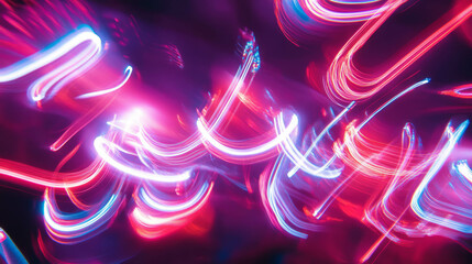 Fototapete - Abstract neon streaks and vibrant colors for modern design and energy concepts