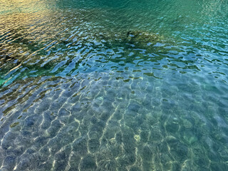 Wall Mural - amazing clear water surface of mediterranean sea.