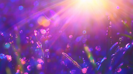 Poster - Vibrant lens flare and colorful blurred light background for creative design