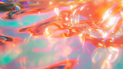 Poster - Vibrant abstract underwater background with light reflections for design