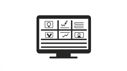 Poster - Data analysis dashboard on desktop monitor
