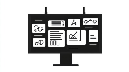 Poster - Interactive display showing data and statistics