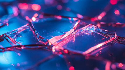 Poster - Vibrant abstract background of colored light on broken glass