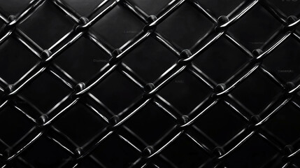Poster - Industrial chain link fence texture on dark background for design and decor