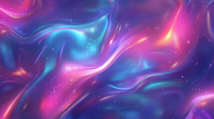 Poster - Vibrant aurora borealis texture with multicolored abstract swirls