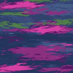 Wall Mural - abstract brushstroke canopy display in shades of blue green and magenta artful visual presentation