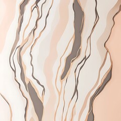 Wall Mural - abstract vertical wave patterns in white gray peach tones decorative background artwork design 90