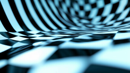 Poster - abstract distorted checkerboard pattern background for modern design and art projects