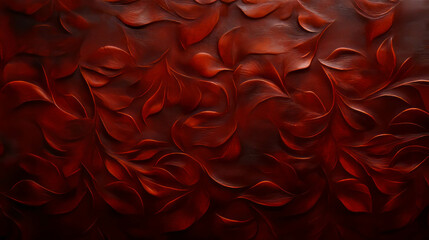 Poster - Intricate embossed leather texture with organic fluid patterns for decorative design