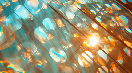 Poster - Luminous glass roof texture with sunlight reflections for creative design