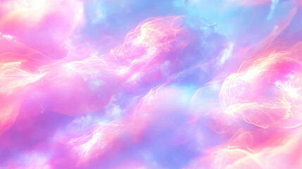 Poster - Ethereal dreamscape with glowing orbs and soft light for inspirational background design