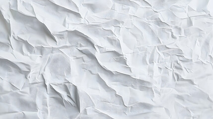 Poster - crumpled white paper texture, abstract background