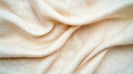 Poster - Light beige woven fabric texture background for textile and interior design