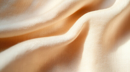 Poster - Soft light beige woven fabric texture for creative design projects and backgrounds