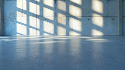 Poster - Abstract light concrete wall and floor with subtle texture and shadows