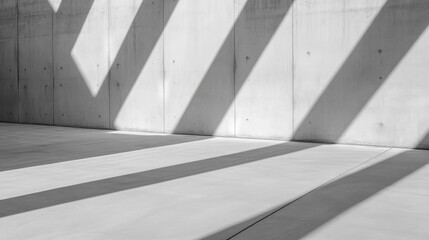 Poster - Modern architectural minimalism with light and shadow textures for interior design