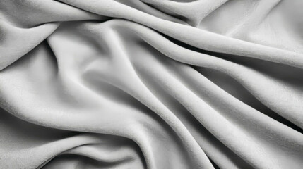 Poster - Elegant light grey fabric texture background for textile design and fashion projects