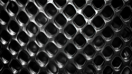 Poster - Futuristic metallic honeycomb texture background for innovative design projects