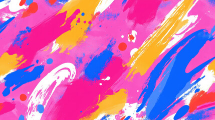 Poster - Abstract colorful ink blots and brush strokes background for creative design