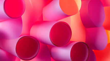 Poster - Vibrant abstract background with rolled paper beads texture design