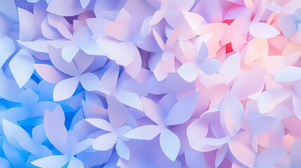 Poster - Elegant floral design with paper cutout flowers and watercolor background for creative projects