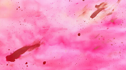 Poster - Abstract pink ink blot background with brown splatter for artistic design