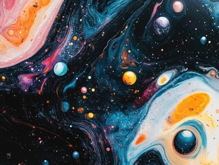 Wall Mural - Colorful Cosmic Abstract