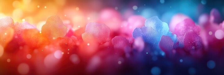 Poster - Colorful blurred watercolor spots creating a vibrant abstract background