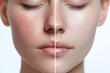 © Oleksandr - Before and after skin treatment comparison showcasing texture and smoothness improvements