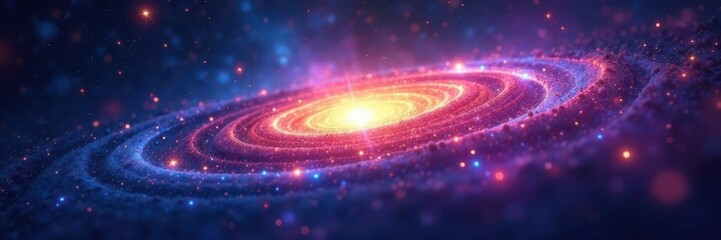 Wall Mural - abstract cosmic scene with a solitary star, swirling nebula , celestial, black