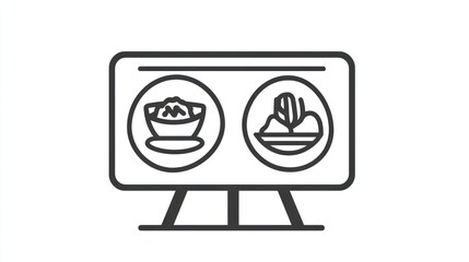 Poster - Informational graphic display of food and landscape
