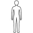 © Diclonius - black human figure outline vector illustration