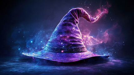 Poster - Enchanting wizard hat fantasy realm digital art mystical atmosphere close-up view magic concept