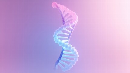 Leinwandbilder - Glowing DNA helix in a futuristic environment showcasing scientific advances and genetic exploration. Generative AI