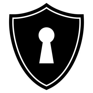 Shield security silhouette vector image,minimalist and modern concept,isolated on white background,can be for sign or symbol