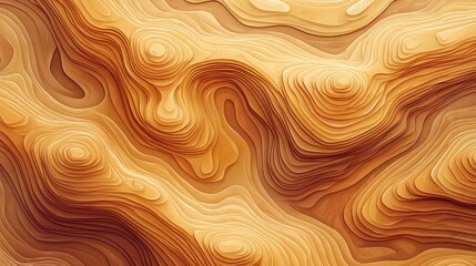 Poster - Abstract Brown Waves in Layered Organic Patterns and Curves Design