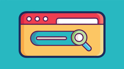 Poster - Interactive vector illustration of a modern search interface with sliders and controls set against a bright blue background