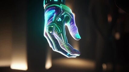 Poster - Robotic prosthetic hand moving precisely, showcasing cutting edge medical engineering and innovative biotechnology transforming healthcare capabilities