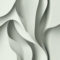 Poster - Abstract paper curves, light gray