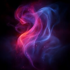 Poster - Abstract swirling cosmic smoke