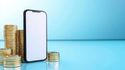 Poster - Innovative Mobile Banking App Concept with Touchscreen Interface and Digital Wallet  Modern FinTech design for seamless financial transactions and money management on a smartphone