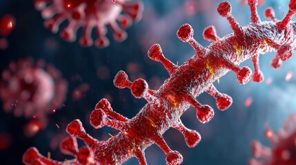 Poster - microscopic view of viral outbreak personalized medicine revolutionizes medical research and disease