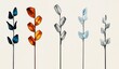 © aun - Colorful Botanical Illustrations on Neutral Background for Decor