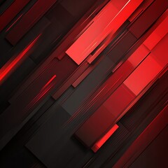 Poster - Red and black abstract technology background